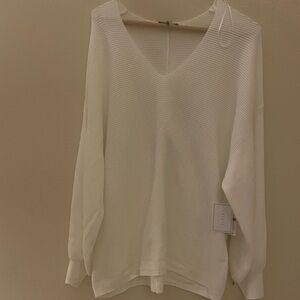 1. State Cream  V-Neck Sweater 2XL